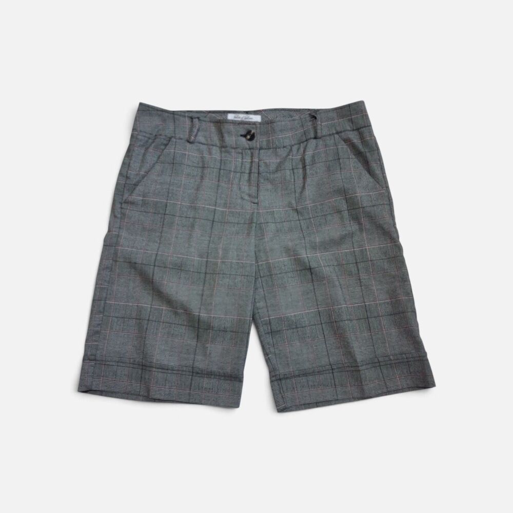 Vintage Y2K 90s Lots Of Love Women's Plaid Casual Bermuda Shorts Size 9
